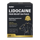 Sumifun Lidocaine Patches Maximum Strength 4% Lidocaine, Pain Relief Patches for Back, Neck, Knee, and Shoulders | Large Size and Long Lasting | Soothes Nerves, Joints, and Injuries (large, Count, 20)