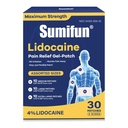Sumifun 4% Lidocaine Pain Relief Patches Multi-Size Kit | M/L/XL for Targeted Back, Knee & Joint Relief | 8-Hour Maximum Strength Numbing | Athletes/Laborers/Office Workers (Multi Size, Count, 30)