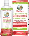 MaryRuth Organics Liquid Morning Multivitamin Essentials+ | Vitamin A C D E B6 B12 Biotin Zinc | Men's & Women's | Immune Support | Beauty | Sugar Free | Vitamins for Ages 1+ | Vegan | 32 Fl Oz