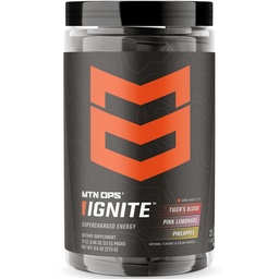 MTN OPS Ignite Sugar Free Energy Drink Powder Variety Pack with 200mg Caffeine, Travel Pre Workout Packets for to-Go Energy, Nootropic Blend, L Arginine & L Citrulline, 21 Servings, Core Flavors