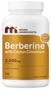 Micro Ingredients Berberine with Ceylon Cinnamon 2,000 mg Per Serving, 240 Vegetarian Capsules | Berberine Supplement with Chromium Picolinate & Ceylon Cinnamon | Non-GMO