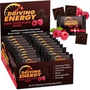 Driving Energy - Caffeinated Energy Bite Size - Dark Chocolate Berry Fuel with 150mg Caffeine - Long-Lasting for Gym, Workout, Adults - Great Taste - Low Carb - Healthy Snack - 50 Count
