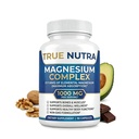 Magnesium Complex，Advanced 8-in-1 Magnesium Blend，Glycinate, Citrate, Malate, Taurate etc，High Formula，90 Capsules