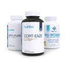 NuEthix Complete Women’s Health Bundle – Hormone, Detox, and Adrenal Support – Nu-Woman, Opti-Pure & Cort-Eaze