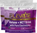 Real Ketones Exogenous Keto D BHB + MCT + Ηλεκτρολύτες, Καφεΐνη Δωρεάν Μείγμα Ποτού Σκόνη, Ταρτάκια Σταφυλιού για Ταχεία Κέτωση (56 Σερβιέτες)