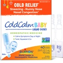 Boiron ColdCalm Baby 40 Count - Single-Use Drops for Relief from Cold Symptoms of Sneezing, Runny Nose, and Nasal Congestion - Sterile, Non-Drowsy Calm (8 Packets with 5 Liquid Doses)