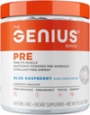 The Genius Brand Genius Pre - Clean Pre-Workout Powder for Energy, Focus & Fitness Support - Δεν υπάρχουν τεχνητές γεύσεις, συντηρητικά, ή ιδιοκτησίες - Non-GMO - 20 Υπηρεσίες - Μπλε Βατόμουρο