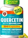 Gya Labs Quercetin with Bromelain Capsules - 300 Count - Daily Immune & Seasonal Wellness Support - Antioxidant Supplement - Quality Tested