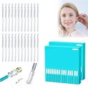 48 Pcs Earwax Removal Adhesive Swabs, Ear Wax Removal Tool & Ear Cleaning Tool Kit, Adhesive Ear Cleaning Sticks with Soft Flexible Tip, Gentle Ear Cleaner Tool for All Ages