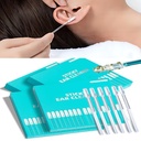 48 Pack Enhanced Adhesive Ear Digging Stick for Children's Safety Ear Cleaner for Adult Spiral Ear Wax Removal Ear Scoop Earwax Remover Tool with Dust Cover Packaging (L)