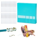 Reusable Earwax Removal Adhesive Swabs, Reusable Ear Cleaning Tools with Soft Rubber Head, Gentle Adhesive Ear Pick for Ear Wax Cleaning, Home Personal Care Hygiene Kit for Adults (24PCS, Large)