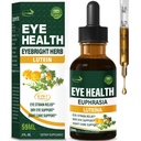 Eyebright Herb Eye Health Drops, Bilberry & Lutein Liquid Extract Herbal Supplement for Eye Strain Relief & Sight Care Support. Euphrasia Officinalis, Arándanos, Luteína para Los Ojos. 2oz
