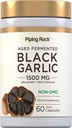 Piping Rock Black Garlic Supplement | 60 Capsules | Aged and Fermented | Vegan, Non-GMO & Gluten Free