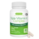 Igennus High Potency Vitamin K Complex, K1 & K2 (MK-4 & MK-7), 1-a-Day, All Trans Bioactive Form for Superior Bone & Cardiovascular Support, Clean Label, Vegan, 90 Capsules
