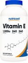 Nutricost Vitamin E 1,000 IU (450mg) 240 Softgels - GMO-Free, Gluten-Free