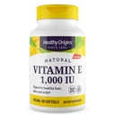 Healthy Origins Vitamin E, 1,000 IU (Natural) Mixed Tocopherols - Vitamin E Supplement - Gluten-Free & Non-GMO Skin, Hair & Nails Vitamin - 60 Softgels