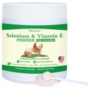 Selenium and Vitamin E Powder for Chickens, Selenium for Chickens, Immune System, Muscle Support & Prevents, Improve Wry Neck, Selenium, Vitamin E Supplements, Suitable for All Poultry, Chicken & More