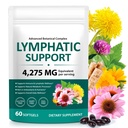 Lymphatic Drainage Supplements, 4275mg Herbal Blend for Immune and Fluid Health for Men Women,with Dandelion, Burdock Root, Echinacea, Turmeric, 60 Softgels for Lymph System Balance