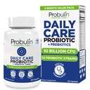 Probulin Daily Care Probiotic Supplement, Digestive, Gut, and Immune Health Support Capsules for Men and Women, 10 Billion CFU, Vegan, 60 Count Bottle
