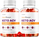 (2 Pack) Rapid Ripped Keto ACV Gummies Support, Rapidripped Keto Plus Apple Cider Vinegar Gummy Advanced Formula 1050MG, All Natural Gomitas Reviews, 120 Gummies for 2 Months