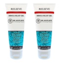 Plantlife Arnica Relieve Gel 2 Pack - Made with Arnica and 100% Pure Essential Oils - Relieve Products are a Homeopathic Solution for Everyday Use - Works Quickly and Effectively - Made in California