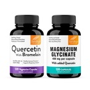 Sandhu's Quercetin with Bromelain & Magnesium Glycinate Complex with Quercetin Capsules | Supports Immune, Muscle Health & Quality Sleep