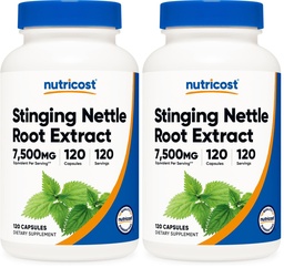 Nutricost Stinging Nettle Root Extract 120 Capsules for 120 Servings - Vegetarian Friendly, Non-GMO, Gluten Free (Pack of 2)