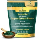 Biogenesis SuperGreens Plus Powder – 300g | Unflavored | Organic Chlorella, Wheatgrass, Barley Grass & Spirulina | Australian Grown | Supports Energy & Immunity | Vegan Powder