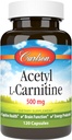 Carlson Labs Acetyl L-Carnitine, 500mg, 120 Capsules