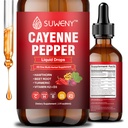 Cayenne Pepper Extract Liquid Drops - 60ml Rapid Absorption Formula | Supports Digestion, Blood Flow & Circulation | Natural, Non-GMO, Vegan-Friendly (1)