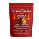 Cayenne Pepper Softgels - Enhanced with Vitamin D3+K2 Complex - Features Grape Seed, Hawthorn & Beetroot Extracts - Herbal Supplement (1)