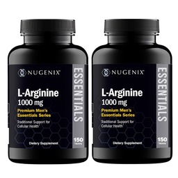 Nugenix Essentials L-Arginine Amino Acid Supplement, 1000 mg, 300 Tablets