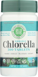 Green Foods Organic Chlorella 200 Mg, 2.1 ounce, 300 Count