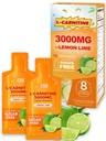 CDE Liquid L-Carnitine 3000mg Packets with Vitamin B5 B6 & Electrolytes - On-the-Go Travel Pouches for Pre-Workout Energy & Fat Metabolism - Fat Burner Formula, Sugar Free｜Lemon-Lime Flavor, 15 Count