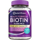 Doctor's Recipes Biotin 10,000 mcg, Hair Growth, Healthy Skin & Nails, Energy Metabolism, Vegetarian-Friendly Biotin, with Coconut Oil, Non-GMO, 4 Month Supply, 120 Vegetarian Softgels