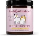 Bark & Whiskers Υποστήριξη Detox - Βοηθά στην υποστήριξη της υγιούς λειτουργίας του ήπατος και των νεφρών - Φυτική ανάμειξη με οργανικό γαϊδουράγκαθο γάλακτος & πράσινο τσάι - 1.8 oz