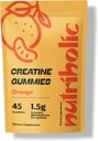 Creatine Monohydrate Gummies for Men and Women - Εύκολα Digest, Vegan, Χωρίς γλουτένη, Μη ΓΤΟ, 1,5g Creatine per Gummy - 45ct (45 Count, Orange)
