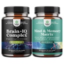 Bundle of Nootropic Memory Supplement for Brain Support and Advanced Brain Supplement for Memory and Focus - for Brain Boost and Natural Energy Booster - for Brain Fog Clarity Energy and Recall