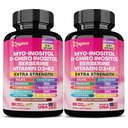 Myo Inositol Supplement 750mg, Berberine 500mg, D-Chiro Inositol 50mg, Folate 400mcg, Chromium 100mcg, Ceylon Cinnamon 200mg, Ashwagandha 100mg, DIM 75mg, Vitex Chasteberry 150mg, 90 Capsules (2 Pack)