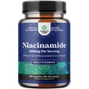 Pure Vitamin B3 Niacinamide 500mg Capsules - Niacinamide (Vit B3) 500mg Flush Free Form of B3 Vitamins for Skin Health Detox & NAD Production Support for Women & Men - Healthy Skin Supplement - 180 Ct