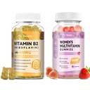 Multivitamin Filled Gummies for Women - Strawberry Flavor & Vitamin B2 Gummies - Natural Flavor