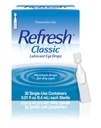 REFRESH CLASSIC Lubricant Eye Drops Preservative-Free Artificial Tears, 0.01 fl oz (0.4 mL), 30 Single-Use Containers