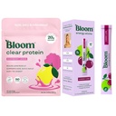 Bloom Raspberry Lemonade Clear Protein and Cherry Lime Energy Packets Bundle