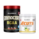 ALLMAX Aminocore + ACuts Stack – BCAA Amino Acid & Energy Support Supplement – Workout Recovery, Hydration, Focus & Performance Formula – 30 Servings Each