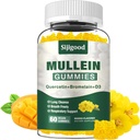 Mullein Gummies για Πνεύμονες, Mullein Leaf Extract συμπλήρωμα για Digestive & αναπνευστική & ανοσοποιητική υποστήριξη με Bromelain, Quercetin, Mango Flavor, 60 Count