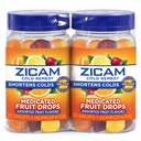 Zicam Cold Remedy Zinc Medicated Fruit Drops, Assorted Fruit, Zinc Cold Shortening Medicine, Chewy Drops, 50 Count (2 Packs of 25)