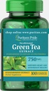 Puritan's Pride Deaffeinated Green Tea Standardized Extract 750 mg-100 Κάψουλες