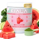 Kiala Nutrition Super Greens, Organic Greens Powder with Spirulina & Chlorella for Digestion, Gut Health, Immunity, Adaptogens, Energy, Gluten Free, Vegan, Sugar Free, Watermelon Slush, 30 Servings