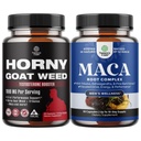 Bundle of Horny Goat Weed Complex with Tongkat Ali, Saw Palmetto, Panax Ginseng & Black Maca Root Plus Potent Herbal Supplement with Siberian Ginseng, Ashwagandha & Maca for Men’s Energy & Wellness
