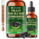 WELBUDA 10in1 Shilajit Liquid Drops with Magnesium, Zinc, Shilajit, Irish Sea Moss, Ashwagandha, Cordyceps Mushroom, Tongkat Ali, Stinging Nettle Root, Rhodiola Rosea - 1 FL Oz - 60 Day Supply